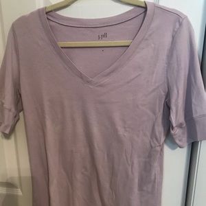 JJill elbow sleeve lavender tshirt M, NWOT